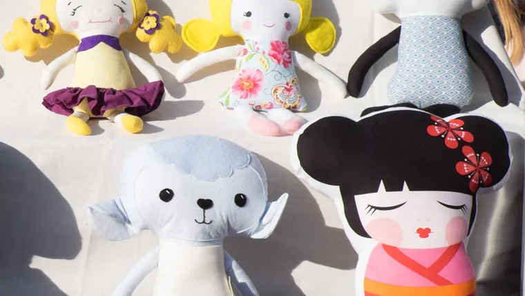 Downtown market, barcelona peluches